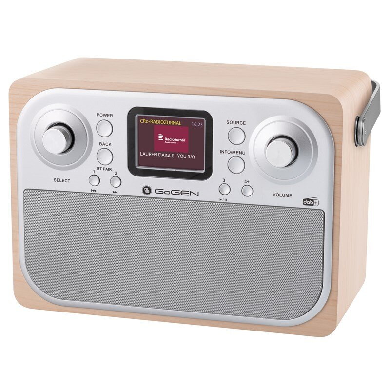 GoGEN DAB 700 BTCS Rádio prijímač s DAB+/FM, hnedé/ strieborné