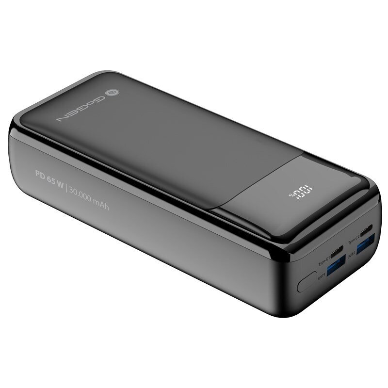GoGEN PB300002B Powerbank 30000mAh, USB-C PD 65W, QC 22,5W, LCD GoGEN PB300002B Powerbank 30000mAh, USB-C PD 65W, QC 22,5W, LCD