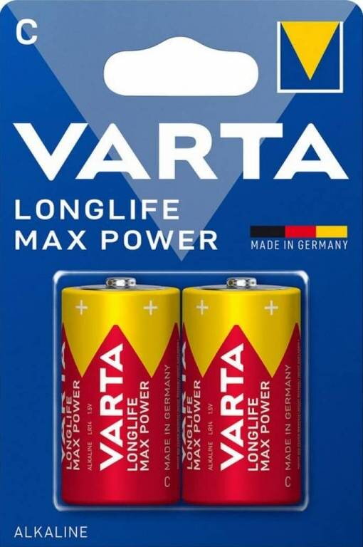 Varta Alkalická betéria Longlife Max Power C 2ks Varta Alkalická betéria Longlife Max Power C 2ks
