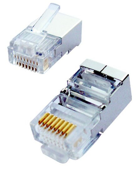 OXnet STP RJ45-8p8c,15µ" Au tienený konektor, drôt