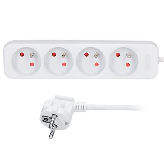Solight Predlžovací kábel – 4 zásuvky, 1,5m Solight Predlžovací kábel – 4 zásuvky, 1,5m