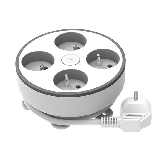 Solight Predlžovací kábel – 4 zásuvky, 2m, biely